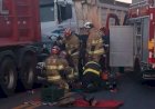 Carretas esmagam carro na BR-381 em Sabará, e uma pessoa fica ferida