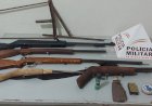 PM de Materlândia prende homem que estaria fazendo exibição de armas de fogo em comunidade rural da cidade