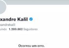 Perfis verificados de Alexandre Kalil somem das redes sociais