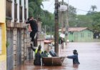Chuva: casal com duas crianças é resgatado de casa em Betim