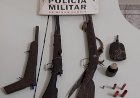 POLÍCIA MILITAR DE SENHORA DO PORTO PRENDE HOMEM COM 03 ARMAS DE FOGO EM SUA RESIDÊNCIA