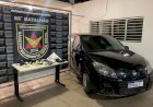 APÓS INTENSA PERSEGUIÇÃO,  A PM DE GUANHÃES PRENDE 4 HOMENS, APREENDE 03 ARMAS DE FOGO E RECUPERA CARRO ROUBADO