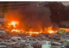 Incêndio atinge 70 veículos em Pátio em Ferraz de Vasconcelos, região metropolitana de São Paulo