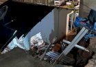 Chuva forte destrói cozinha de casa, arrasta carros e arranca asfalto em Alfenas, MG