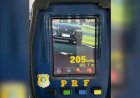 PRF flagra motorista a mais de 200 km/h na BR-050, em Uberaba