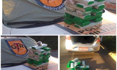 Polícia Militar Rodoviária prende taxista e apreende 17 barras de maconha durante operação na MG-129, em Itabira