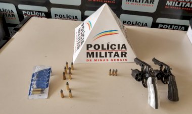POLÍCIA MILITAR PRENDE HOMEM POR PORTE ILEGAL DE DUAS ARMAS DE FOGO EM GUANHÃES