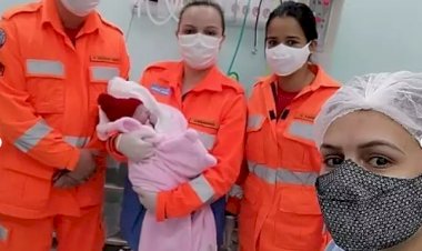 Bebê nasce a caminho do hospital com ajuda de Bombeiros em Uberlândia