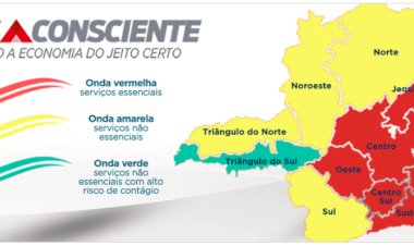 Nove das 14 regiões de Minas estão na onda vermelha do Minas Consciente
