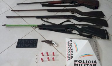 Homen é preso com armas e munições em Santa Efigênia de Minas