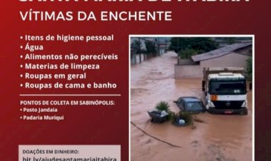 Ação Humanitária    -    Vamos ajudar as vítimas da enchente de Santa Maria de Itabira!