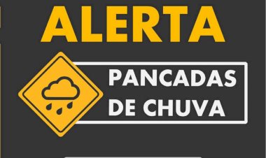 Região tem alerta de riscos de enchentes e deslizamentos nas próximas hora