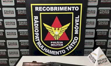 PM apreende arma de fogo na zona rural de Guanhães