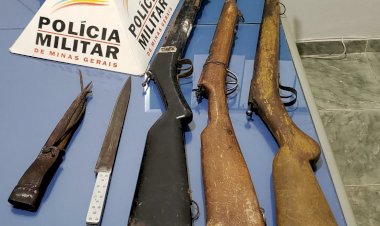 Operação conjunta entre as PMs de Coluna e Frei Lagonego prende pai que ameaçava filho com arma de fogo