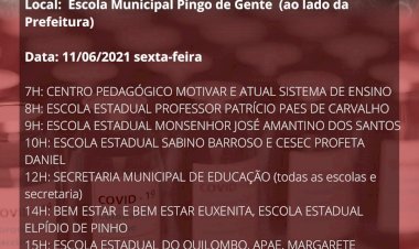 Sabinópolis iniciará a vacinação dos profissionais da área da educação