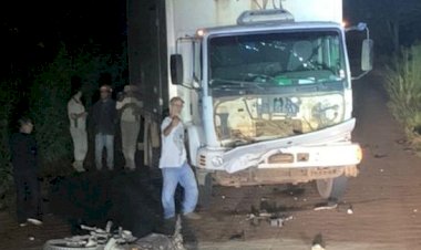 Acidente entre moto e caminhão deixa uma vítima fatal na estrada que liga Sabinópolis a Serro.
