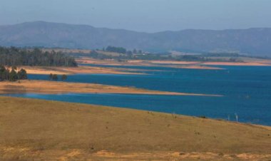Lago de Furnas, o 'Mar de Minas', dá lugar a pasto e lama com crise hídrica