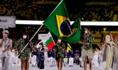 Delegação do Brasil samba na abertura de Tóquio'21; veja fotos