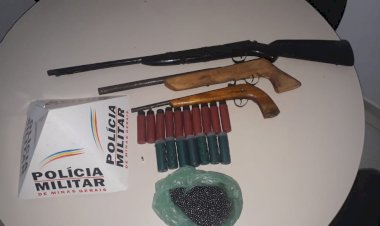 Homem é preso por posse de arma de fogo e evita feminicídio em Cantagalo