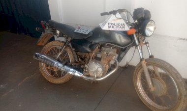 PM de Dôres de Guanhães apreende moto que estava sendo adulterada