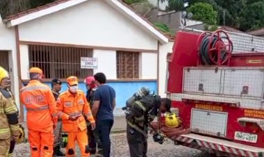 Incêndio na Loja Maçônica Pioneiros do Nordeste assusta moradores de Guanhães
