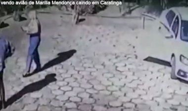 Vídeo mostra casal vendo avião de Marília Mendonça caindo em Caratinga