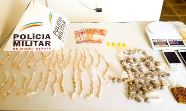 PM do 65º BPM realiza prisão de traficante e apreensão de grande quantidade de drogas e munições na zona rural de coluna, divisa com rio vermelho.