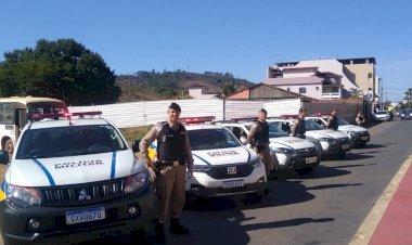 O 65º BPM realiza o lançamento da Operação Alferes /2022 na cidade de Guanhães em comemoração aos 247 anos da PMMG