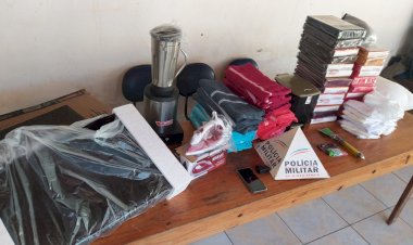 POLÍCIA MILITAR DE SANTA MARIA DO SUACUÍ APREENDE MENORES POR FURTO A ESTABELECIMENTO PÚBLICO E RECUPERAM MATERIAIS, COM AUXILIO DO OLHO VIVO