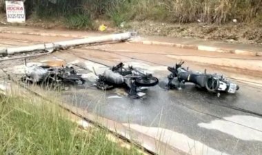 Acidente no Altinópolis deixa três motos