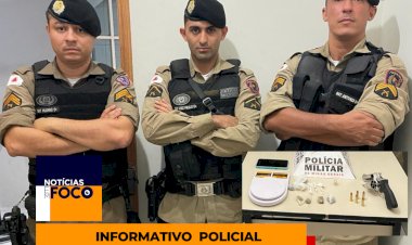TROCA DE TIROS EM STA. EFIGÊNIA DE MINAS: RESULTA EM DUAS PRISÕES E APREENSÃO DE ARMAS E DROGAS