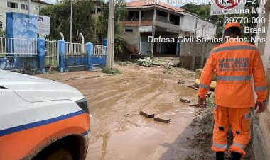Chuva provoca alagamento e causa prejuízos em Coluna