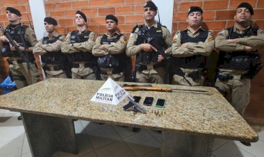 POLICIAIS DA 18ª CIA PM IND PRENDEM AUTOR DE HOMICÍDIO, EM MANTENA