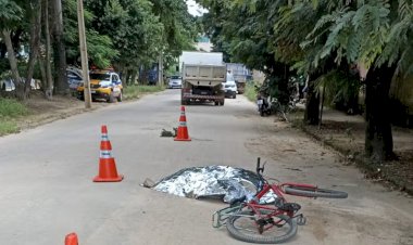 Idoso morre atropelado por caminhão em Teófilo Otoni