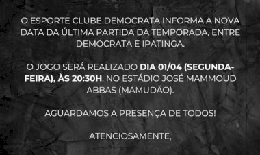 Clássico decisivo entre Democrata e Ipatinga é remarcado para o dia 1 de abril