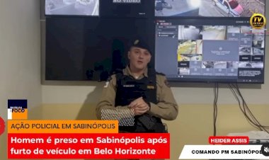 Homem é preso em Sabinópolis após furto de veículo em Belo Horizonte