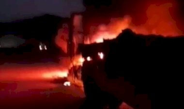 Carreta pega fogo e mobiliza bombeiros na BR-381