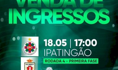 Ipatinga inicia venda de ingressos para partida contra o Real Noroeste