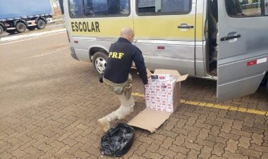 Motorista é preso com 30 mil maços de cigarro em van escolar em MG