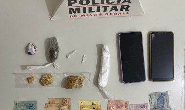 VALE DO RIO DOCE Tráfico de drogas: 'Riquinho' é preso pela PM com cocaína e crack no interior de MG