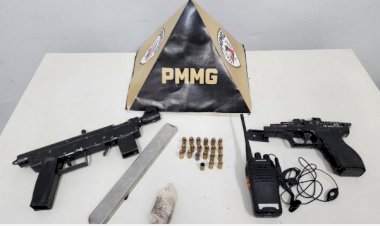 PM apreende submetralhadora artesanal durante operação na Zona da Mata