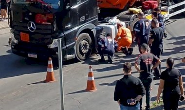 Atropelamento deixa jovem em estado grave após vítima ficar debaixo de caminhão na Zona da Mata
