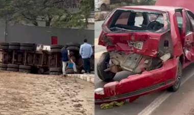 Acidente no Anel Rodoviário de BH: homem se joga de carro para escapar de carreta descontrolada