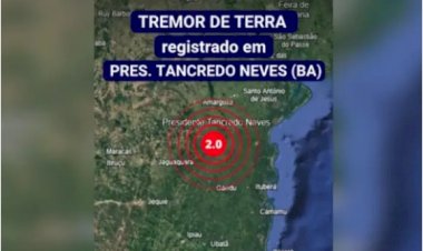 Tremor de terra atinge cidade na Bahia; é o segundo registrado no estado neste mês