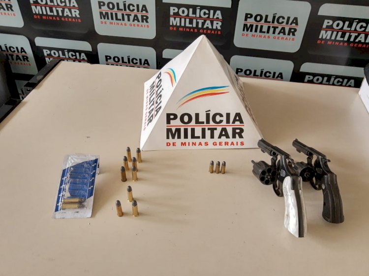 POLÍCIA MILITAR PRENDE HOMEM POR PORTE ILEGAL DE DUAS ARMAS DE FOGO EM GUANHÃES