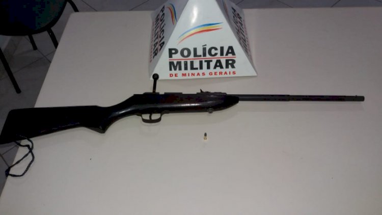 MILITARES DE GONZAGA APREENDE ESPINGARDA CAL.22 DURANTE ATRITO VERBAL