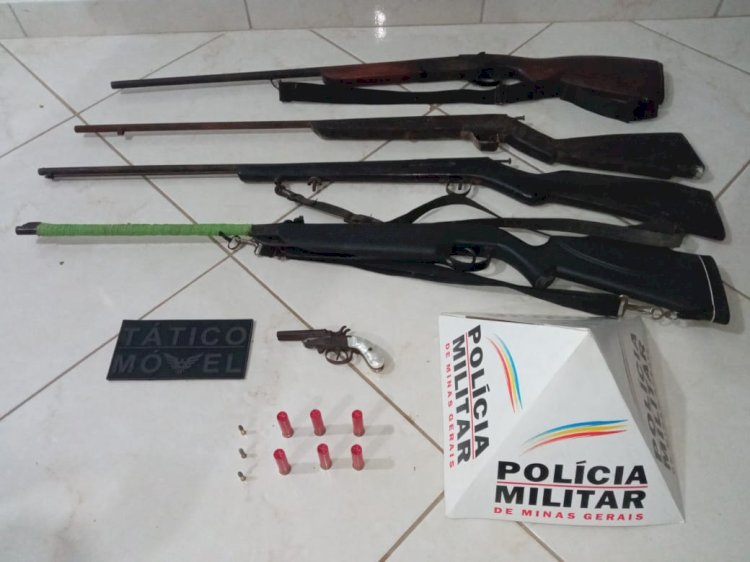 Homen é preso com armas e munições em Santa Efigênia de Minas