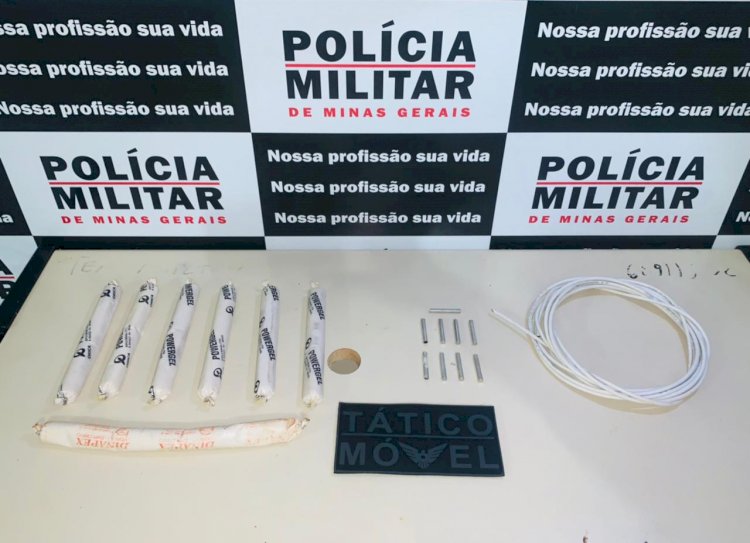 POLÍCIA MILITAR APREENDE EXPLOSIVOS EM VIRGOLANDIA