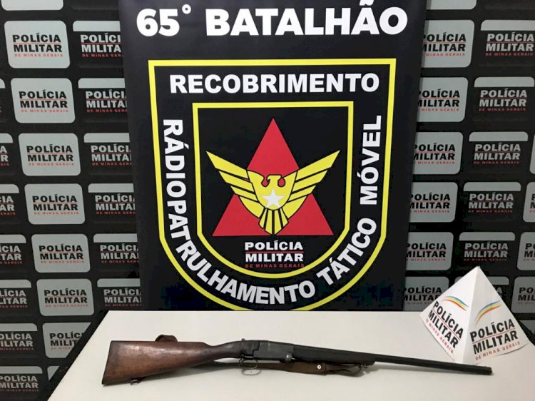 PM apreende arma de fogo na zona rural de Guanhães