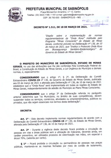 MAIS RESTRIÇÕES: Confira as principais mudanças previstas no novo Decreto publicado nessa quinta-feira 